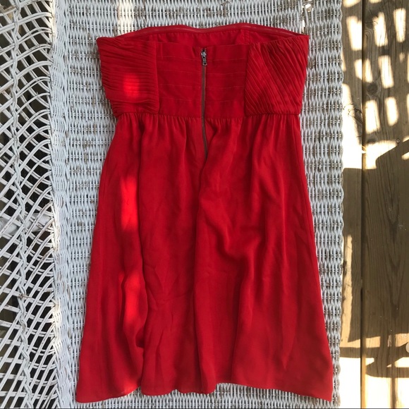🆕 {Alice + Olivia} Red Ashli Silk Cocktail Dress • Size 8 - Picture 4 of 9